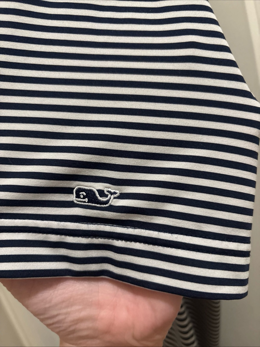 Vineyard Vines Men’s M Performance Polo NFL Dallas Cowboys Blue Stripes Stretch - Picture 5 of 5